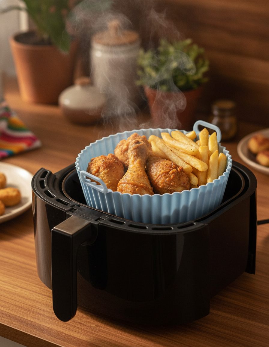 CANASTAS X6 DE SILICONA PARA AIR FRYER