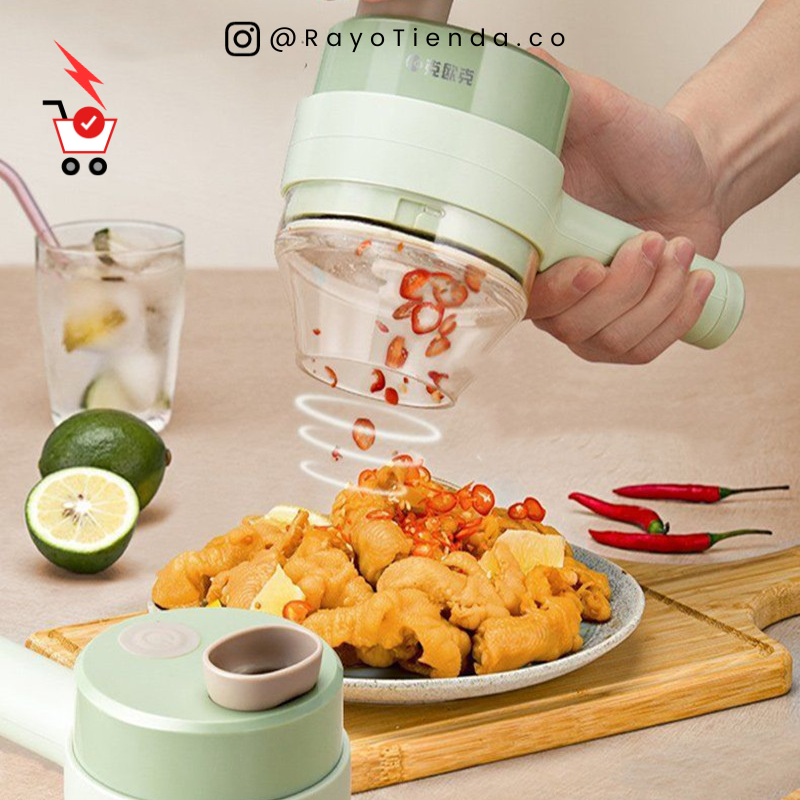 CORTADOR DE VERDURAS INALÁMBRICO 4EN1