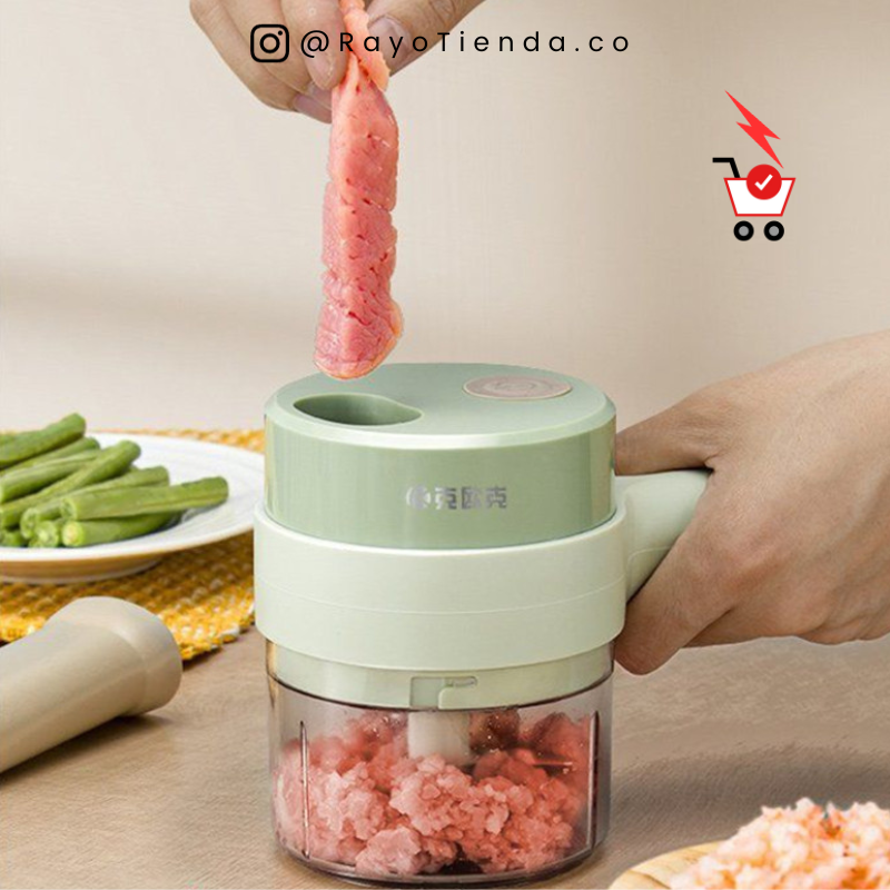 CORTADOR DE VERDURAS INALÁMBRICO 4EN1